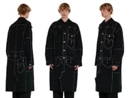 eYe Junya Watanabe MAN x Levi’s “Long Contrast Coat Black” (image via Dover Market Street)